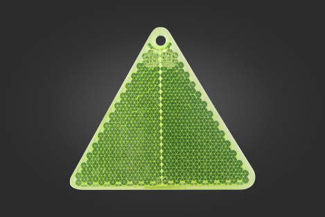 Vihreä kolmion muotoinen prismaheijastin